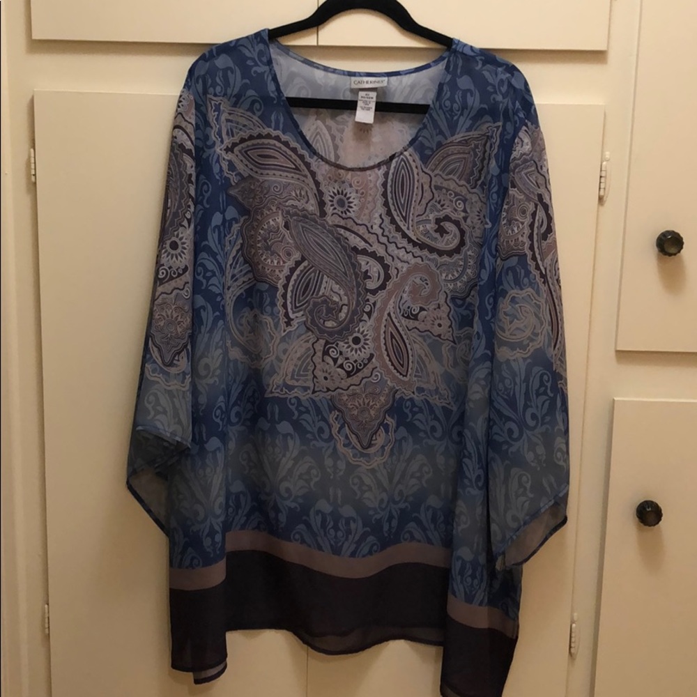 Semi sheer patterned blouse -size 4X